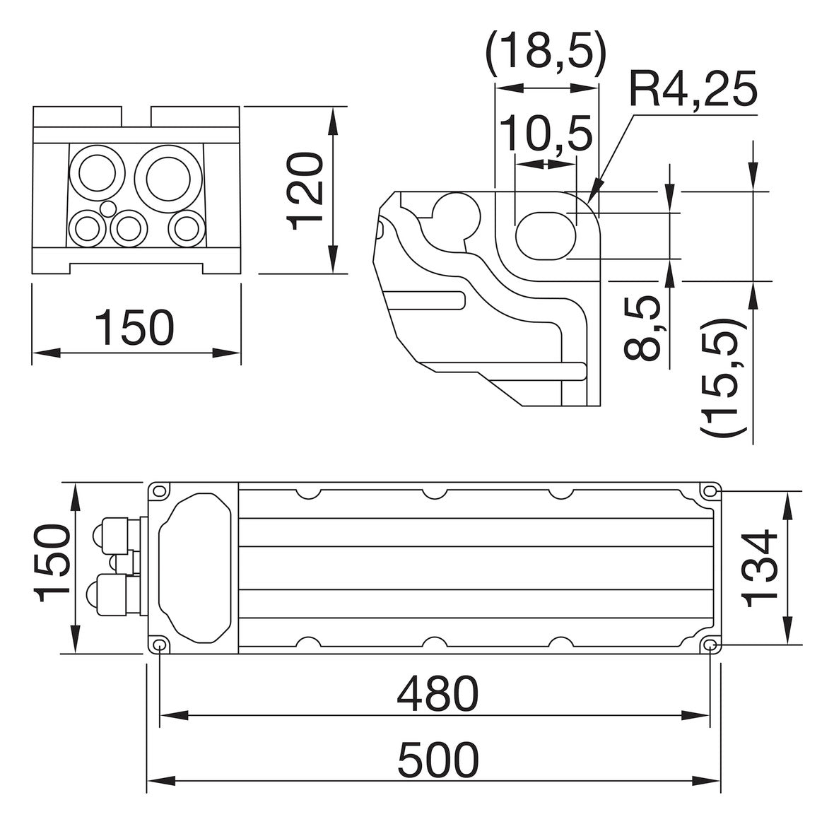 GEWISS LED-Trafo 970W DALI IP66 stat SMART PRO VERSORGUNGSEIN.  DALI 3x2M Met
