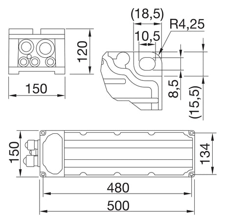 GEWISS LED-Trafo 970W DALI IP66 stat SMART PRO VERSORGUNGSEIN.  DALI 3x2M Met