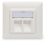 ASSMANN ELEKTRO Modulaufnahme 2xRJ45 ws DN-93801-1 m.Staubschutz
