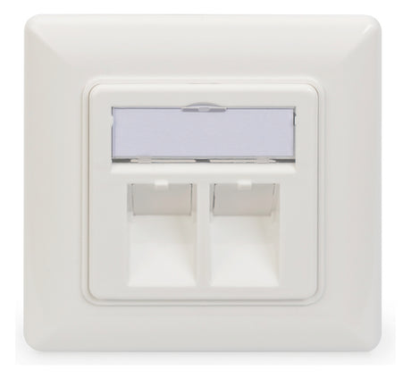 ASSMANN ELEKTRO Modulaufnahme 2xRJ45 ws DN-93801-1 m.Staubschutz
