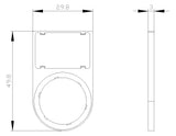 SIEMENS Schildträger 29,8x49,8mm sw 3SU1900-0AS10-0AA0 rechteck  22,5mm
