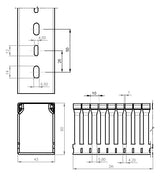 UNEX Verdrahtungskanal 60x43 grau,RAL7035m,PVC-M1 60.40.77
