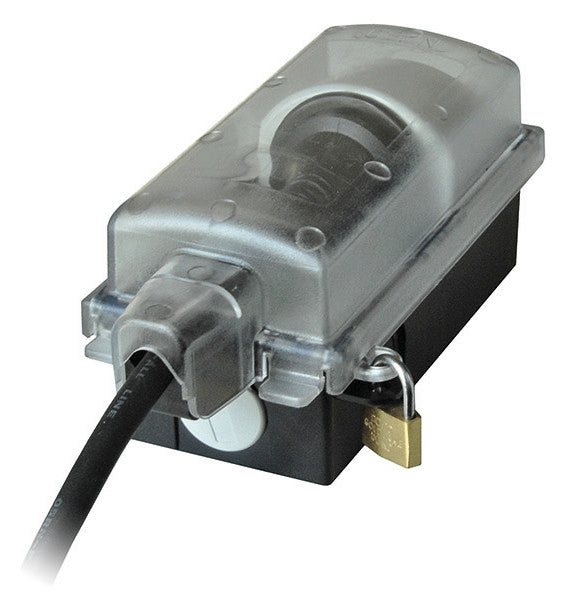 BACHMANN Steckdose 1f sw AP m.BS Klappd 924.349 abschl IP44