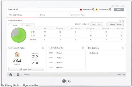 Zentralsteuerung LG PACS5A000 AC Smart 5 mit HTML5-Bedienoberfläche, Zubehör