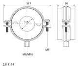 Walraven Kälteschelle BISOFIX E19 114 mm Gewinde: M8/M10 -45/+105 C | 2211114