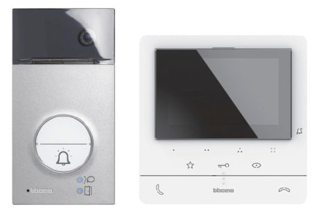 LEGRAND Video-Türsprechset Bus 1xTeiln Flex'ONE Bticino 364922 alu ws