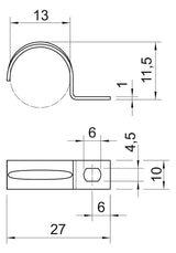 BETTERMANN Befestigungsschelle 1f  13mm 604 13 G einlappig ST hfr