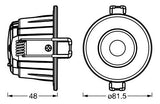 OSRAM-LEDVANCE LED-Einbaustrahler 4-6W SP CBO FIX V 6W CPS DIM 60DEG IP65 Konv