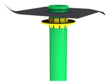 Hauff Bodenplattendurchführung BD-FIX KG2000 m.Folienflansch M.-Rohr AD 110 mm | 3030551733