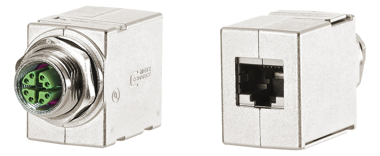METZ CONNECT Modular-Kupplung 6A Schirm MWN811A415 RJ45/M12 Buchse/Buchse ger