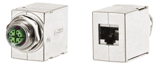 METZ CONNECT Modular-Kupplung 6A Schirm MWN811A415 RJ45/M12 Buchse/Buchse ger
