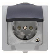 KOPP Steckdose 1f gr mt AP m.BS Klappd NAUTIC 107856005 abschl IP44