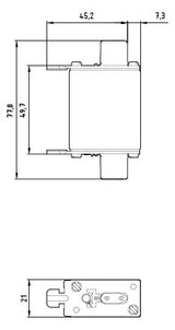 SIEMENS NH-Sicherungseinsatz 50A NH000 3NA7820 500VAC gG Kombik