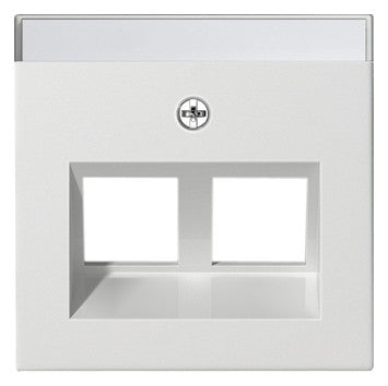 GIRA Zentralplatte Mod-Jack 2f rws System 55 264003 m.Beschr.Feld