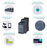 SIEMENS Sanftstarter 200-480V 17,6A 3RW3018-1BB14 7,5kW/400V 4kW/230V