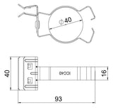 BETTERMANN Trägerklammer  36-40mm 4-10mm SCHPC 4-10 D40 ST Zn/AluLam