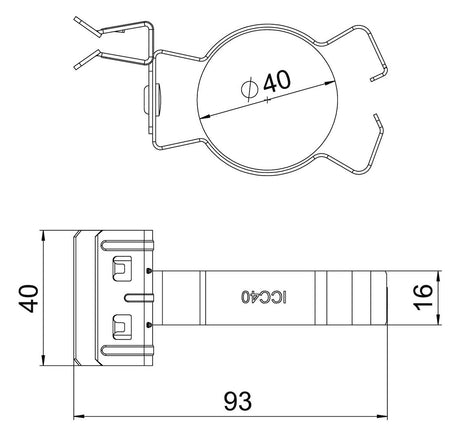 BETTERMANN Trägerklammer  36-40mm 4-10mm SCHPC 4-10 D40 ST Zn/AluLam