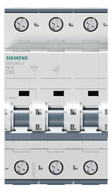 SIEMENS Leitungsschutzschalter UC C 63A 5SY4363-7 3p 400V 3TE 50Hz IP20
