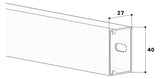 GGK Leitungsführungskanal Kst gr RAL7030 LFG 25x40 27x40x2000mm unbeh