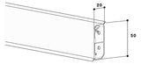 GGK Sockelleistenkanal Kst 50x20x2000mm SL 20x50 aws