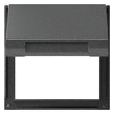 GIRA Zentralplatte Klapphaube 1f anth TX_44 065467 Schraubbef Klappd