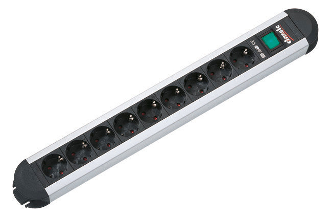 BACHMANN Steckdosenleiste 9f sw 2m 35° PRIMO 330.072 m.Ein/Aus IP20 1,5qmm
