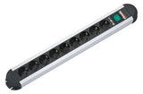 BACHMANN Steckdosenleiste 9f sw 2m 35° PRIMO 330.072 m.Ein/Aus IP20 1,5qmm