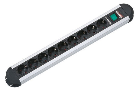 BACHMANN Steckdosenleiste 9f sw 2m 35° PRIMO 330.072 m.Ein/Aus IP20 1,5qmm