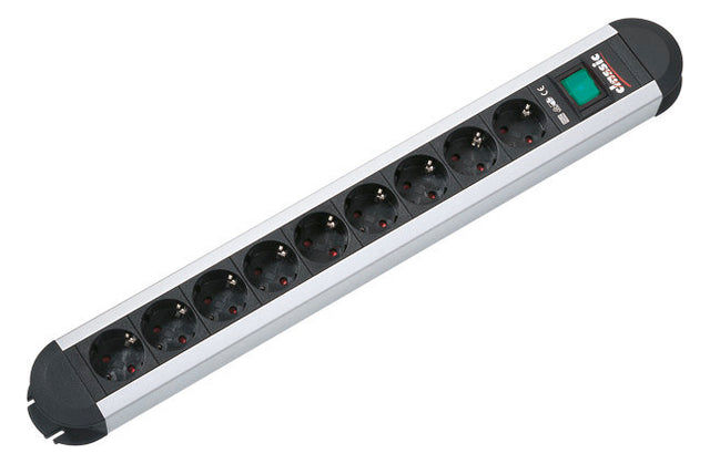BACHMANN Steckdosenleiste 9f sw 2m 35° PRIMO 330.072 m.Ein/Aus IP20 1,5qmm