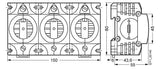 SIEMENS D-Sicherungssockel DIII 3p 63A 5SF5268 500V Kst m.Abd Schraubbef