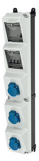 MENNEKES Steckdosen-Kombi Kst gr IP44 AMAXX 960001 3Steckd LS-Schalter