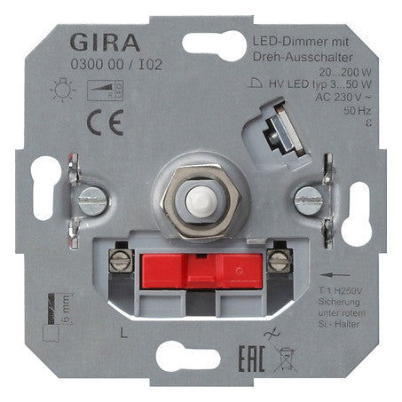 GIRA Dimmer Drehkn uni 20-200W UP Einsatz 030000