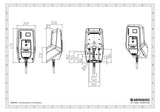 MENNEKES eMobil Wallbox 3ph 22kVA L7,5m AMTRON Professional+ 22 C2 ativo 1f Kst