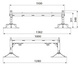 Walraven Laufweg-Set Yeti 335 BUP 4xYeti+Matte, Plattformgitter 100x100 cm | 67685801