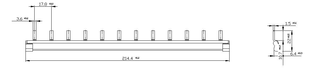 SIEMENS Phasenschiene 1ph 12mm 10qmm 5ST3687-0 Stift isol