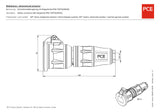 PC ELECTRIC Schutzkontaktkupplung Kst IP54 ger sw 25712-sr