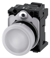 SIEMENS Leuchtmelder komplett 1f ws LED 3SU1156-6AA60-3AA0 AC rnd hoch  22mm