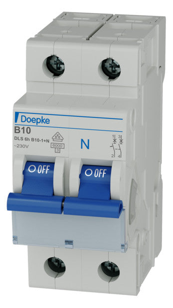 DOEPKE Leitungsschutzschalter UC B 10A DLS 6H B10-1+N 6KA 1+N 400V 2TE 50Hz