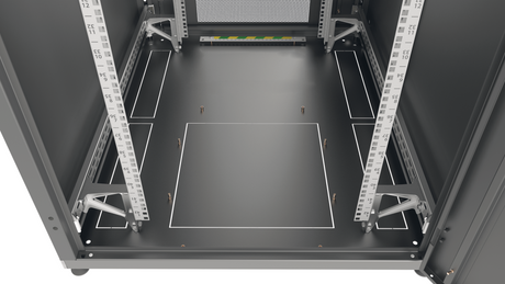 19" Serverschrank PRO 33HE, 800x800 mm, F+R 1-teilig, RAL9005 - PRO-3388TS.P1