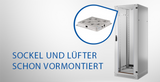 19" Netzwerkschrank-Set PRO 42HE, 800x800 mm, RAL7035,  2f. Lüfter, Netzltg. +Sockel Stück