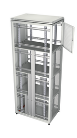 Co-Location Rack PRO, 2 x 20HE, 800x800 mm, F+R 2-tlg. perforiert, RAL9005 - PRO-CL2-4288TS.P2