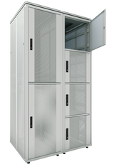 Co-Location Rack PRO, 4 x 9HE, 800x800 mm, F+R 1-tlg. perforiert, RAL9005 Stück
