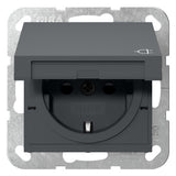 GIRA Steckdose 1f anth UP m.BS Klappd System 55 441428 IP20