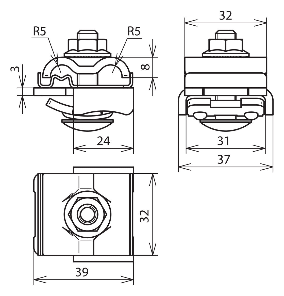 DEHN SE Falzklemme  8-10mm 0,7-8mm alu UNI FK 8.10 KBF0.7 8 AL V2A unbeh