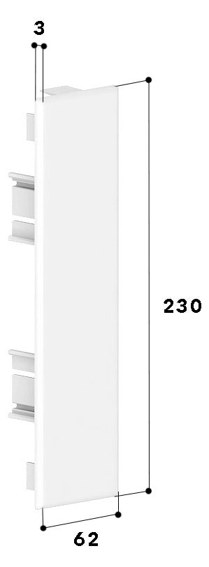 GGK Endstück GEB-K 230x60mm Kst li/re FB 60x230-ES aws RAL9010 unbeh