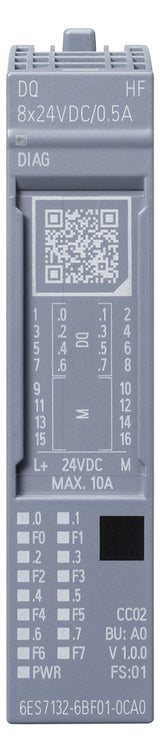 SIEMENS Digital I/O-Modul DC 19,2-28,8V 6ES7132-6BF01-0CA0 8Ausg 19,2-28,8V