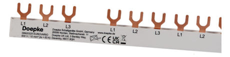 DOEPKE Phasenschiene 3+N 17,5mm 178mm Eurovario EV-S G 3/N.6.120 10qmm 63A