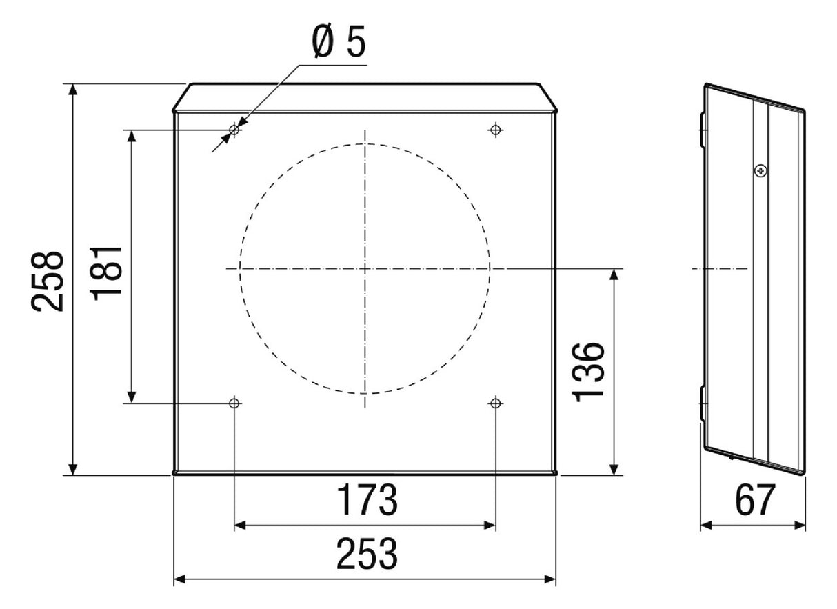 MAICO Lüftungsgitter VA 258x253mm PPB 30 AE
