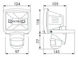 BEG Anbaustrahler 150W HV ws R7s ws mt Ecolight Halogenstrahler FLC-150-140 mit