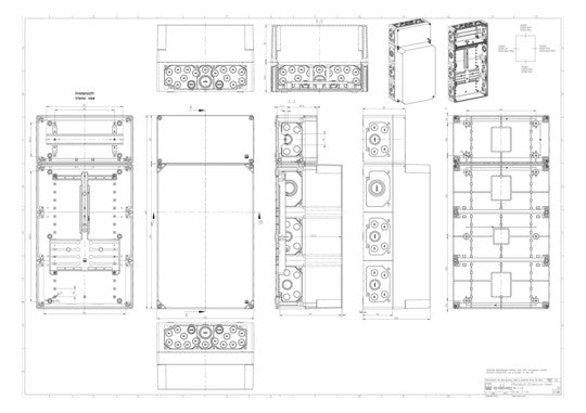 SPELSBERG Zählergehäuse Aufb IP54 Kst AKi-Z 410 300x210x600mm ET191mm